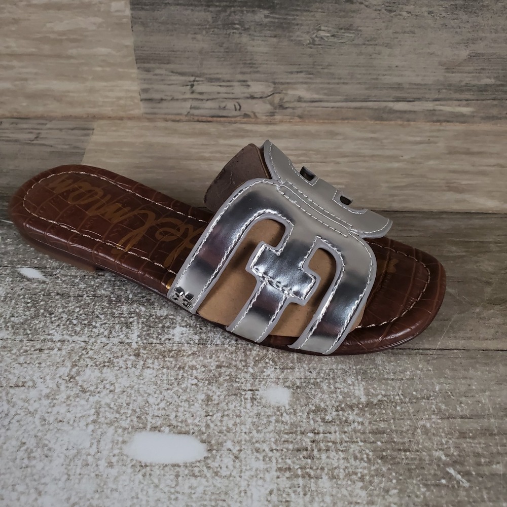 Sam Edelman Bay Kids Slide Sandal Sz 13 M Silver Chic Classic Comfort Slip On